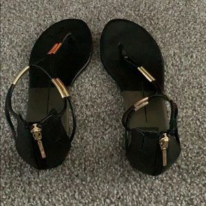 4/$20 Black and gold sandals!